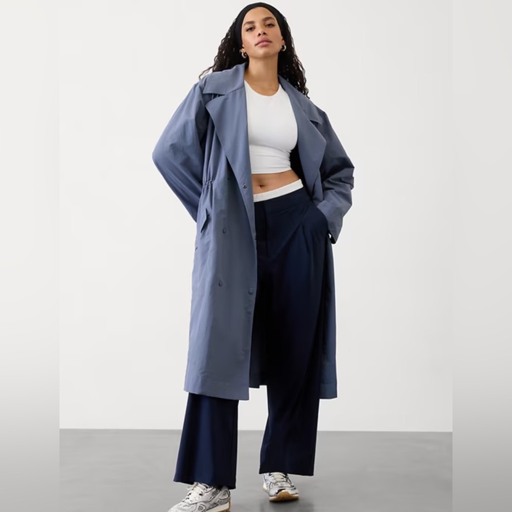 ATHLETA ‘Luna’ Trench in Shadow Blue